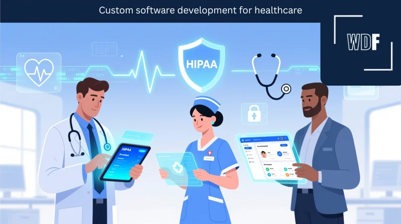 Custom healthcare software automating patient scheduling and records